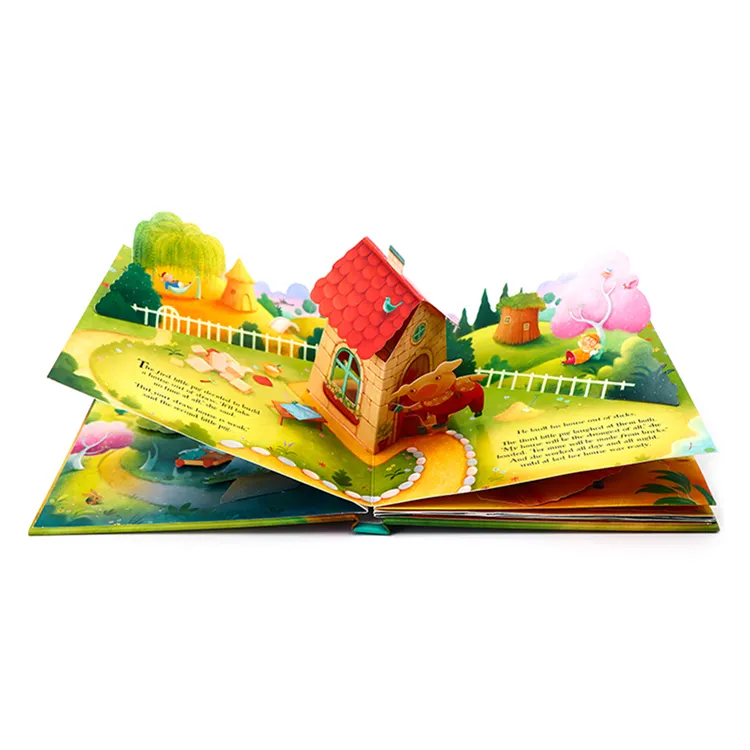 Oem Custom New Designs Kids Baby 3d Pop Up stampa di libri di storie educative per bambini