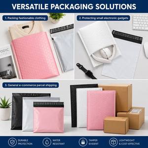 Enveloppes Bulle Métallisées Personnalisées avec Logo Imprimé, Or Rose, Feuille Rose, Biodégradables, Rembourrées, Noires - Product Image 5
