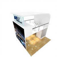 Stand de salon professionnel à deux étages TIANYU, stand à double niveau, suite professionnelle haut de gamme, structure modulaire en aluminium, projet de stand personnalisé