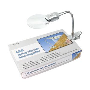 Lupa con Clip 4B-4 con Lente Acrílica de Alta Definición de 90/107/130 mm y Luz de Lectura LED - Product Image 1