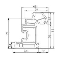 Puerta Abatible de Panel Plano de Vidrio con Aislamiento Térmico de Aluminio, Tamaño Personalizado, Insonorizada, Moderna, para Interiores de Hoteles, Baños y Cocinas