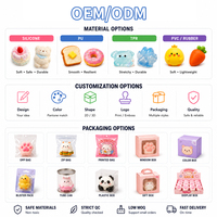 Jouet Squishy en Silicone en Forme d'Aliments (Fruits, Desserts) à Remontée Lente, Anti-Stress, Jouets à Presser, Vente en Gros OEM, Cadeau Promotionnel pour Fêtes