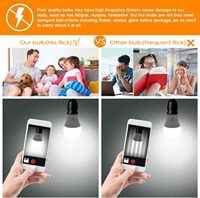 Bon prix 120V 220V pas d'ampoule vacillante lumières 3W 5W 7W 9W 12W 15W ampoule led A19 E26 E27 B22