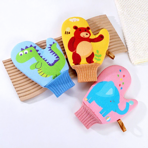 Kinderspons Exfoliërende Handschoenen Dubbelzijdig Verdikte Rechthoekige Vorm 0.05Kg Cartoon Schattige Lichaamsbadbenodigdheden - Product Image 2