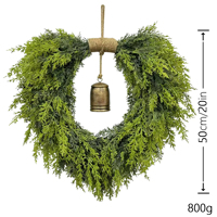 Hochwertige Norfolk-Kiefer Zeder Weihnachtsgirlande Weiche Künstliche Zypresse Eukalyptus Girlande Kranz für Kamin Tisch Heimdekoration