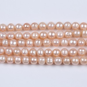 สร้อยคอมุกน้ำจืดเกรด AAA ขนาด 9-10 มม. ทรงเกือบกลม พร้อมตำหนิเล็กน้อย มุกเม็ดเดี่ยว - แหล่งผลิตโดยตรง ขายส่งและขายปลีก - Product Image 3