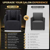 Fauteuil de Salon de Beauté Professionnel Multifonction XFMC avec Massage Électrique du Dos et Fauteuils de Massage pour Salon de Coiffure et Bar