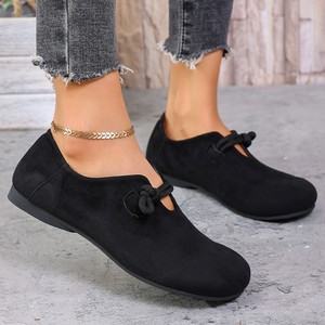 <span class=keywords><strong>Mocassini</strong></span> Leggeri da <span class=keywords><strong>Donna</strong></span> con Taglio a V e Decorazione a Nodo, Suola Morbida in <span class=keywords><strong>Camoscio</strong></span>, Calzature Casual da Ufficio per Autunno ed Estate - Product Image 5