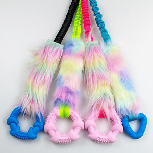 Giocattolo per Cani Ecologico di Lusso all'Ingrosso, Resistente e Interattivo, Corda Resistente ai Morsi con Anelli in Gomma e Peluche per Addestramento Quotidiano e Cura dei Denti - Product Image 3