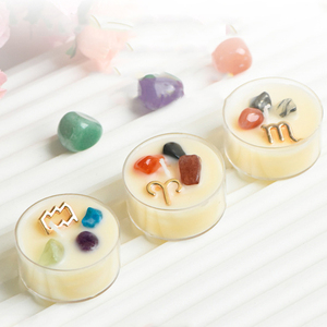 Ventes chaudes, bougies parfumées en cire de soja personnalisées de luxe, étiquette privée, pierres précieuses, cristal, bougies aromatiques, bougies d'aromathérapie - Product Image 1