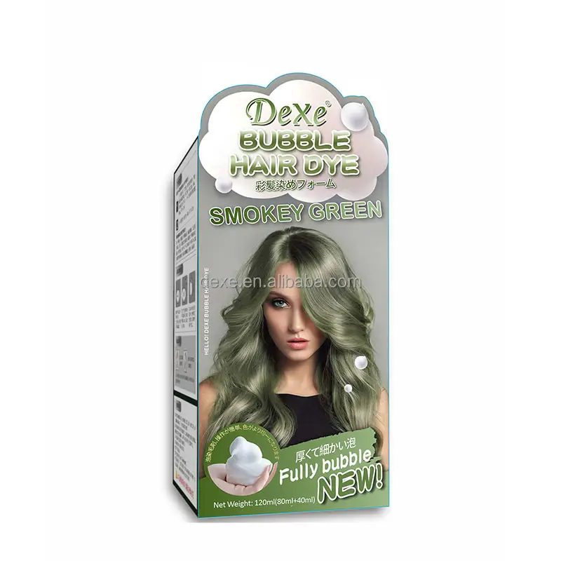 wholesale permanent organic color hair dye OEM Dexe creamy bubble hair color private label