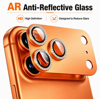 Protection d'objectif d'appareil photo en verre trempé de qualité diamant AAA, dureté 9H, ultra-mince, anti-rayures pour téléphone portable 18 17 Pro Max