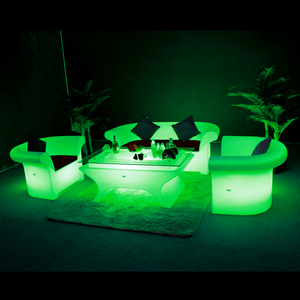 Sofá de plástico blanco moderno de fábrica, sofá iluminado, muebles Led, Bar de jardín, silla de piscina, sofá de playa - Product Image 5
