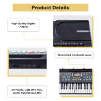 MY MUSIC MY-612 Órgano Eléctrico Portátil de 61 Teclas con LED, Teclado de Piano Digital, 100 Tonos, 100 Ritmos, Altavoz Integrado, Ligero