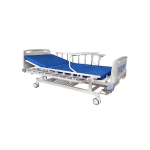 Медицинская кровать с регулируемой спинкой, складными металлическими поручнями, изголовьем из полипропилена, современный дизайн, основание из нержавеющей стали, для инфузий, CE ISO - Product Image 2