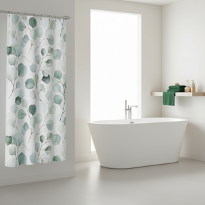Cortina de ducha de tela Pergola, 240x200 cm, decoración de baño resistente al agua - Product Image 3