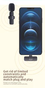 Micrófono Lavalier de solapa inalámbrico K9 Plug Play para YouTube Livestream Grabación de video Micrófono inalámbrico - Product Image 6