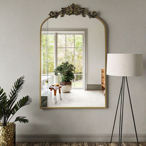 Large Gothic Arched Door Metal Framed Garden Wall <strong>Mirror</strong> Classic Vintage Rustic for Home Hotel Retro Modern Luxury Glass <strong>Mirror</strong> - Product Image 1