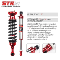 Amortisseur de remplacement OEM réglable de rebond d'azote de suspension STR 4x4 pour JAC T8