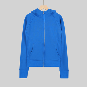 Sweat à capuche de yoga respirant <span class=keywords><strong>style</strong></span> Lulu pour femmes, léger, extensible, vêtement de sport, veste d'entraînement pour la course à pied, vêtements de sport - Product Image 2