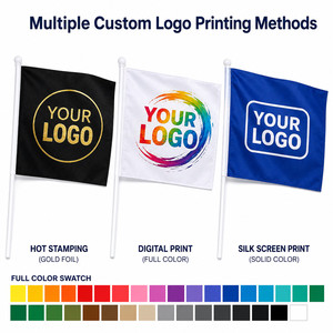 Bandera Pequeña Personalizada con Logotipo, Mini Guirnalda con Asta para Eventos Deportivos, Desfiles, Publicidad, Festivales, Decoración de Fiestas - Product Image 2