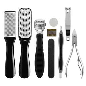 Professionale Pedicure Kit Nero Del Piede Piedi di File Callus Pelle di Rimozione Set