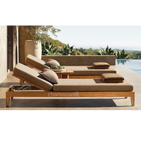 Silla Tumbona de Madera de Teca para Exteriores de Estilo Moderno, Hermoso Diseño, Muebles para Jardín, Conciertos Musicales y Descanso