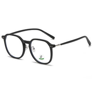 Montures de lunettes rondes pour femmes anti-lumière bleue en TR90, monture complète, verres PC, protection anti-radiation - Product Image 1