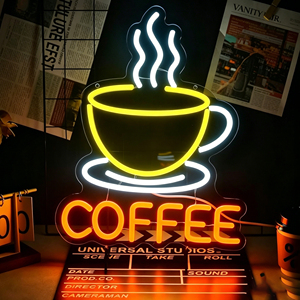 Lámpara de Pared Acrílica con Luz LED de Neón con Forma de Taza de Café, 2700K Blanco Cálido, IP65, Decoración de Bar - Product Image 3