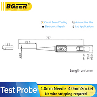 0.7mm/1mm/4mm Non-Piercing Test Probe Kit for Multimeter & Automotive Electrical Testing - Professional Car Repair Tool