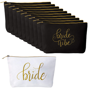 Bán Sỉ Túi Đựng Đồ Vệ Sinh Phù Dâu Có Logo Theo Yêu Cầu Túi Vải Trang Điểm Làm Quà Cưới - Product Image 3