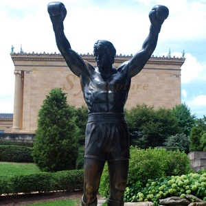 تمثال برونزي ، بوكسر نحاسي ، ديكور للحديقة, تمثال برونزي بحجم الحياة ، بوكسر من النحاس المعدني ، ديكور للحديقة - Product Image 5