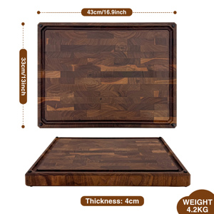 Оптовая продажа разделочных досок из бамбука, акации, бука, ореха, оливы, дуба, тика с лазерной гравировкой логотипа, с ручкой, для кухни, оптом - Product Image 2