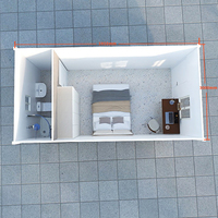 Maison préfabriquée en acier de luxe, conteneur de 20 pieds, bureau portable et cabine d'hébergement avec protection environnementale, certifiée CE