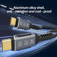 Cable USB4 Tipo-C de 240W PD 40Gbps 8K, Chapado en Oro, Trenzado de Nailon y Metal, 0.5m/1m/2m para Carga Rápida de Portátiles