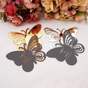 5 pièces de décorations personnalisées en acrylique en forme de papillon pour cadeaux de mariage, cartes d'invitation, étiquettes et faveurs d'anniversaire - Product Image 2