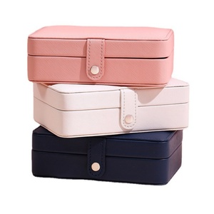 Portable PU Leather Jewelry Organizer <b>Storage</b> Case Modern <b>Mini</b> Travel Jewelry <b>Box</b> for Girls/Women's Earrings for Travel - Product Image 6