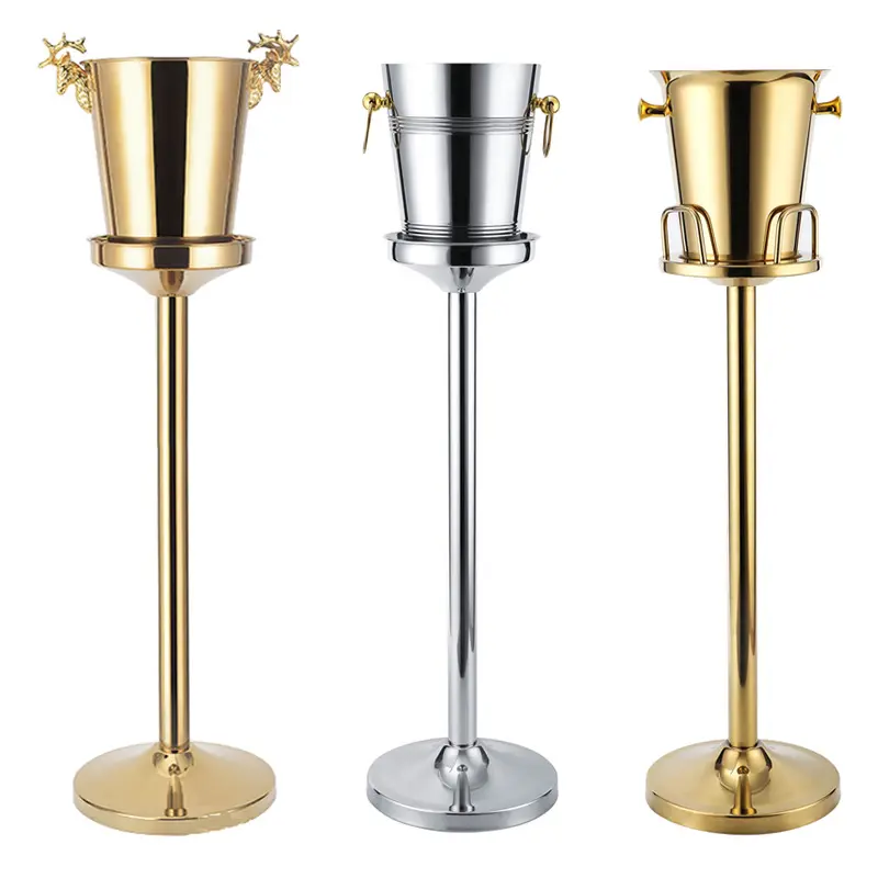 2022 Bar accessory champagne cooler ice bucket stand luxury european wine bucket holder for party