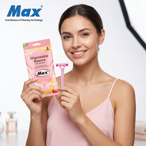 Maquinilla de Afeitar Desechable de Doble Filo <span class=keywords><strong>Max</strong></span> para Mujer - Product Image 3