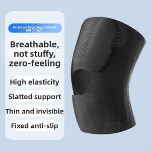 Ginocchiera Ultra-sottile sportiva estiva per ginocchiera invisibile con fascia di supporto antiscivolo per la copertura delle gambe per uso da palestra protezione fissa per le ginocchia da uomo - Product Image 6