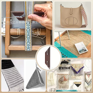 Juego de herramientas de tejeduría de cinta de madera, lanzadera de tejeduría de madera de haya, varillas anguladas, accesorios de manualidades DIY - Product Image 5