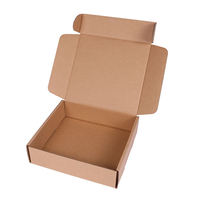 Caja de Envío de Papel Kraft Directo de Fábrica, Caja de Regalo de Cartón Reciclable Plegable con Cierre Automático para Electrónica de Consumo