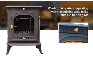 Estufa de chimenea de <span class=keywords><strong>pellets</strong></span> de esquina de leña eléctrica de llama de decoración de fuego verdadero Popular - Product Image 5