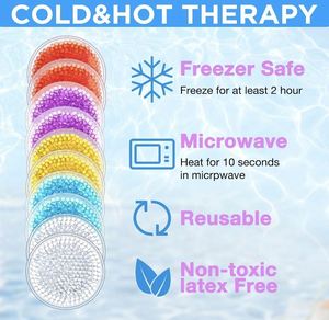 Perlas de Gel con Forma Personalizada para Fisioterapia, Alivio del Dolor y Confort Relajante, Compresas de Hielo Frío/Calor de 10 cm de Diámetro - Product Image 2