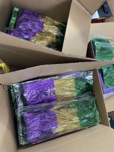 Calentadores de Piernas de Lentejuelas de Moda para Mujer y Niña, Color Morado, Amarillo y Verde de Nueva Orleans, para Fiestas de Mardi Gras - Product Image 6