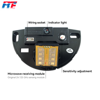RETO 24GHz Sensor Radar Microwave yang Ditingkatkan, Detektor Gerak Sensitivitas Tinggi, Probe Induksi untuk Pintu Geser Otomatis, Tinggi 5 meter