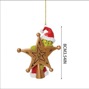 Adornos Colgantes para Árbol de Navidad, Monstruo Verde, Adornos Acrílicos, Muñeco Verde, Accesorios Decorativos - Product Image 2