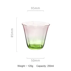 Luxe rétro Floral rouge vin gobelet moderne fête ménage accessible <span class=keywords><strong>verre</strong></span> en cristal pour Cocktail <span class=keywords><strong>Martini</strong></span> rose vert - Product Image 6