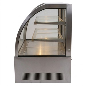 Vitrine de présentation de luxe en acier inoxydable pour boulangerie, pâtisserie, bière, boissons et aliments, avec réfrigérateur sous comptoir pour bouteilles de bière - Product Image 3