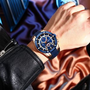 Reloj de Cuarzo para Hombre REWARD RD83013M, Cronógrafo Deportivo, Fecha Automática, Resistente al Agua 30m, Correa de Silicona, Relojes para Hombre - Product Image 6